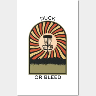 Duck Or Bleed | Disc Golf Vintage Retro Arch Mountains Posters and Art